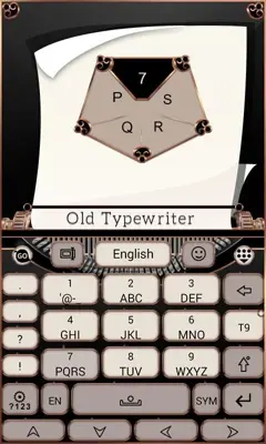 Old Typewriter Keyboard Theme android App screenshot 1